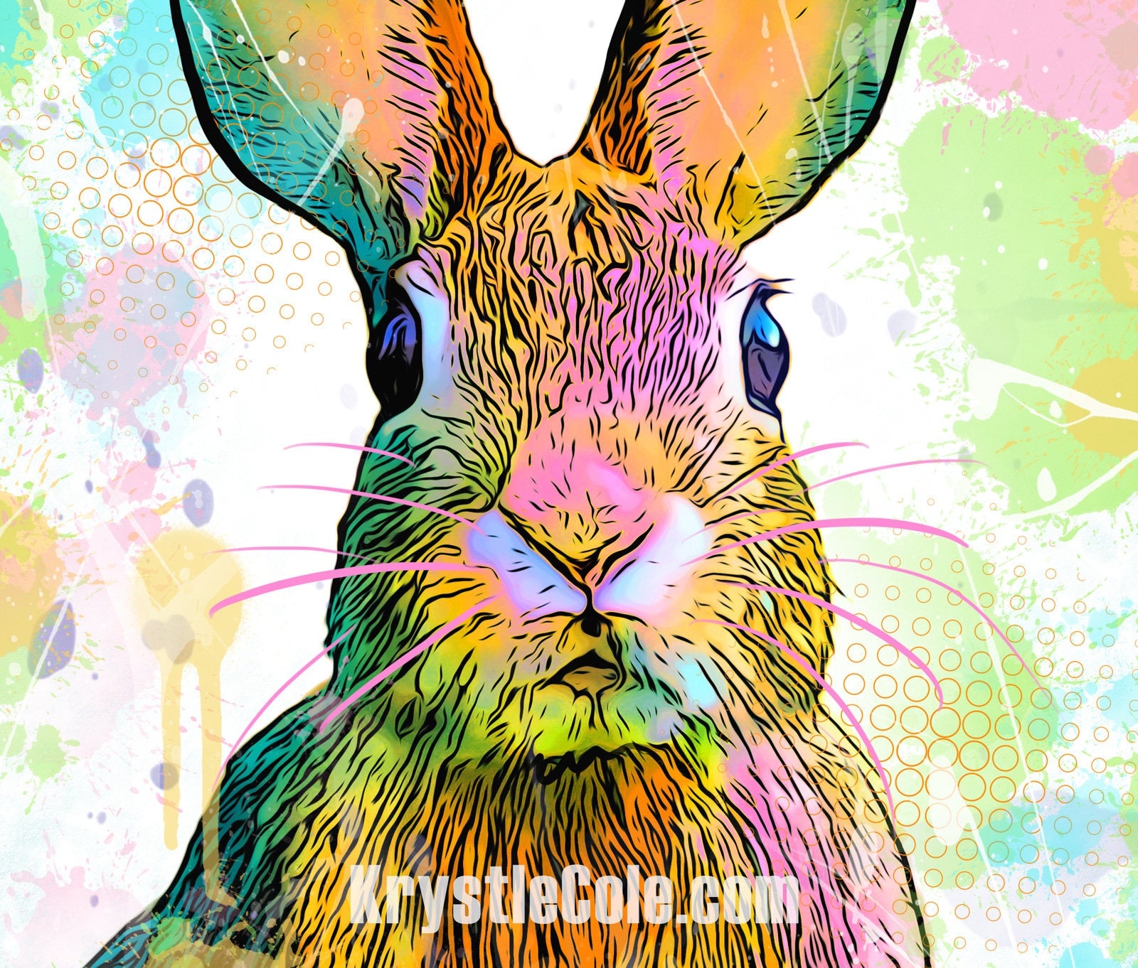 Bunny Rabbit Art - Bunny Canvas. Rabbit Gifts. Rabbit Print on CANVAS or PAPER *Each Print Hand Signed*