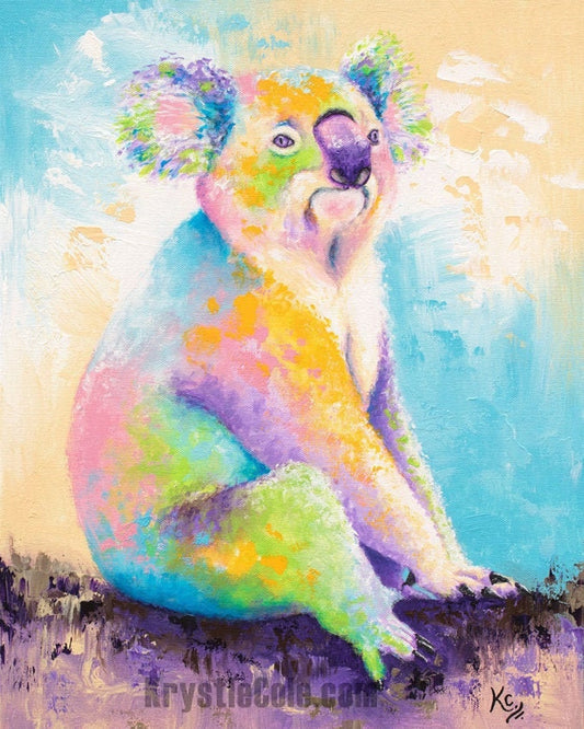 Koala Art - Koala Print. Koala Gifts. Koala Painting. Print on CANVAS or PAPER by Krystle Cole
