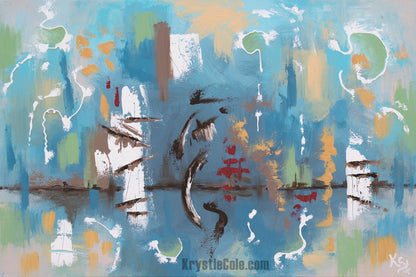 Blue Horizon Painting - 20x30"