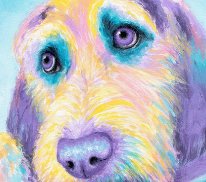 Dog Art Print on PAPER or CANVAS by Krystle Cole