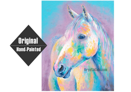Colorful Horse Painting - 22x28"