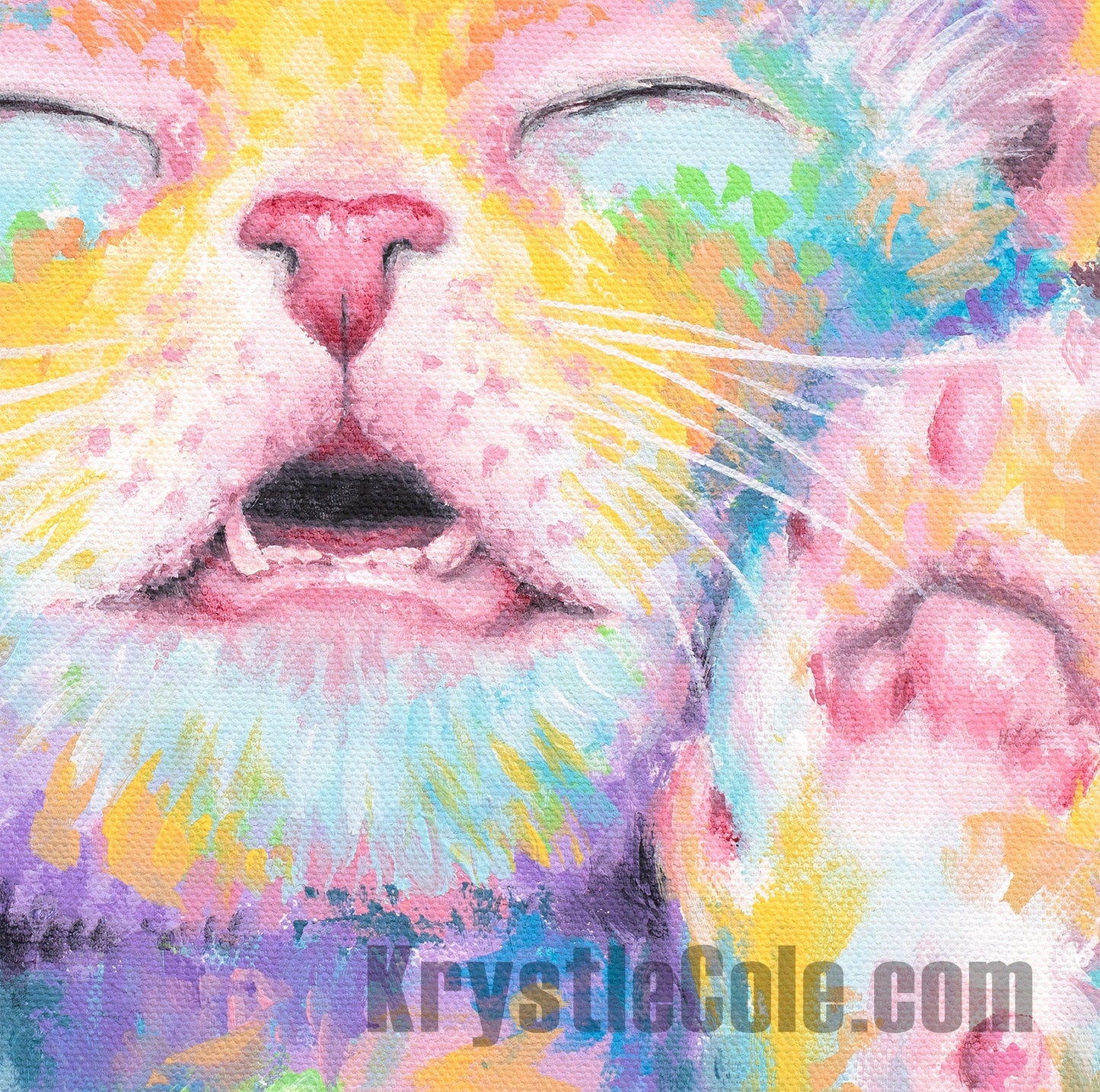 Sleeping Kitten Painting - 11x14"